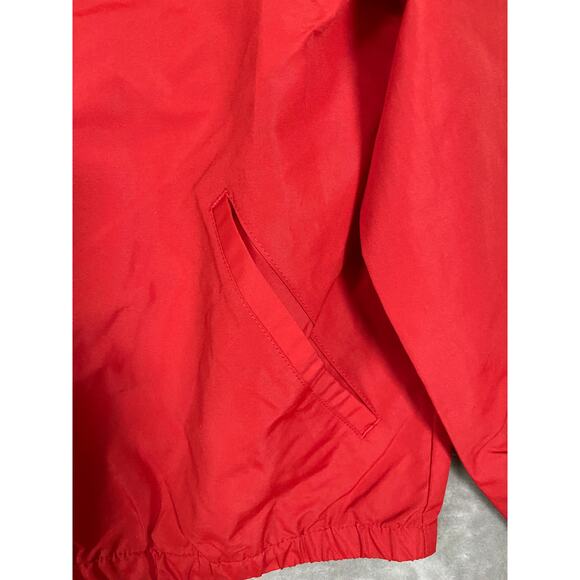 Women’s Obey Worldwide Cherry Windbreaker Full Zip Jacket Red Lightweight Coat - Picture 8 of 11